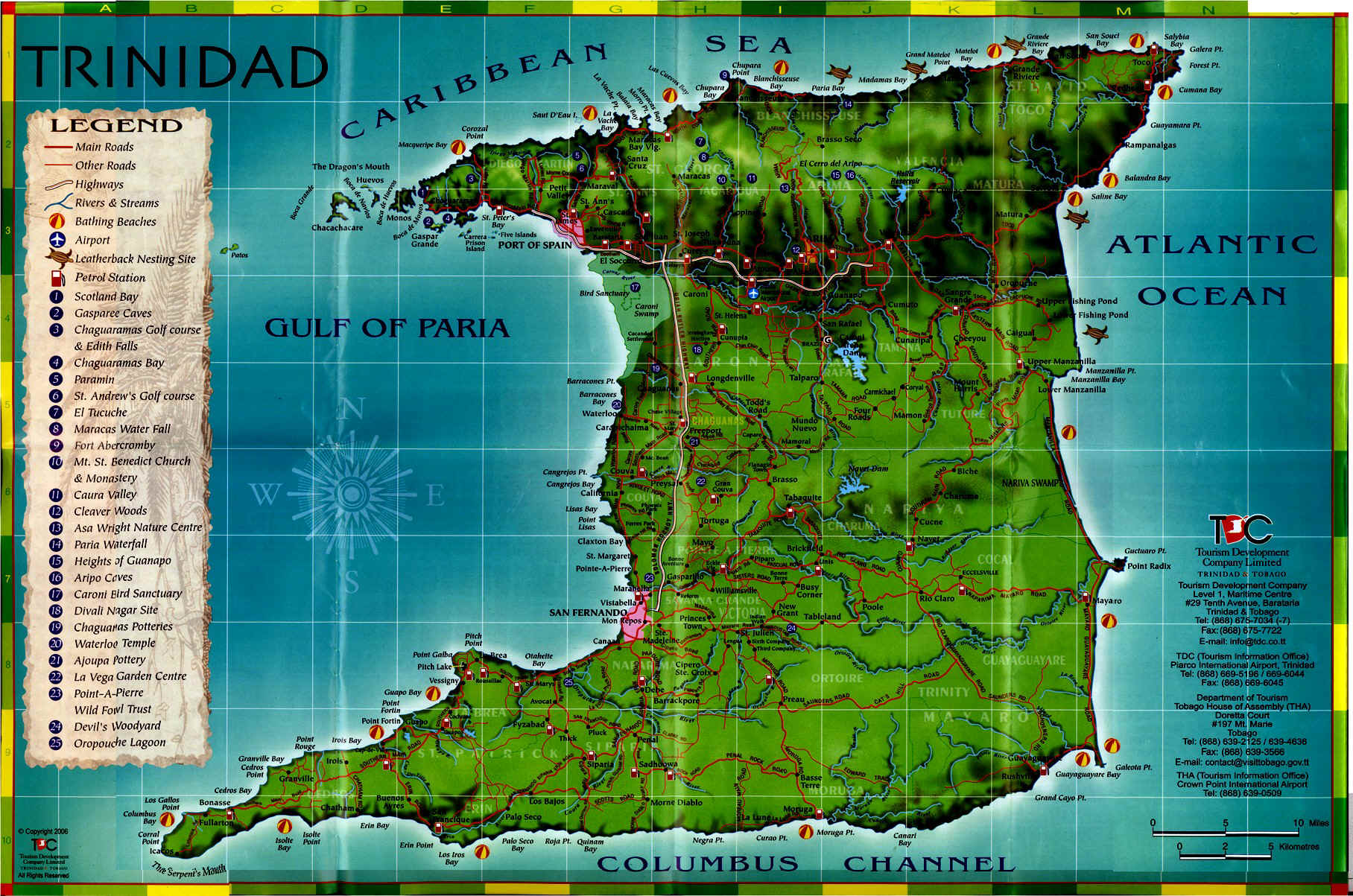 Caura River Trinidad Map Trinidad Map Provided By Outdoors Trinidad, The Site For Information On  Outdoor Recreational Activity In Trinidad West Indies